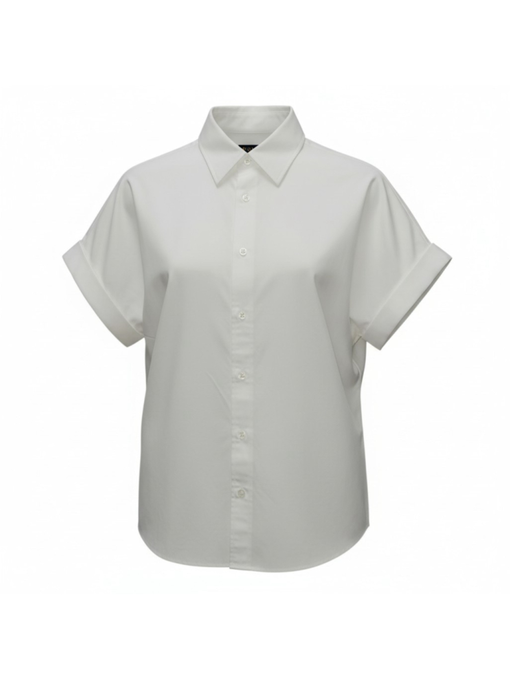 Polo Ralph Lauren Women Cuffed Short-sleeve Button-up White Cotton Shirt Size 2